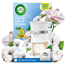 Désodorisant Diffuseur électrique AIR WICK fleur de coton & orchidée