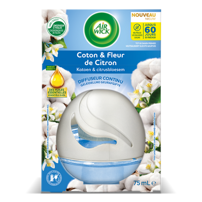 Diffuseur AIR WICK continu coton & fleur de citron 75mL