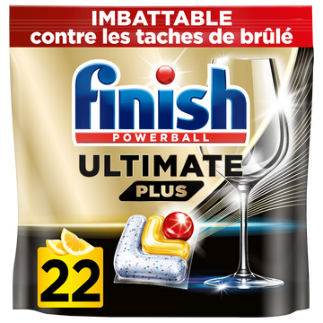 Capsules lave-vaisselle FINISH Ultimate Plus Citron x22