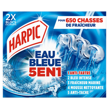 Eau bleue HARPIC x2