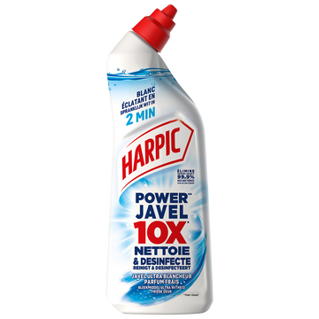 Nettoyant wc gel javel ultra blancheur Harpic flacon 750ml