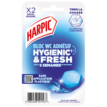 Bloc WC Hygienic & Fresh Brise Marine HARPIC x2