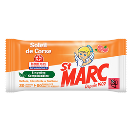 Lingettes compostable soleil de corse ST MARC x30