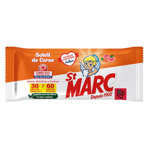 Lingettes compostable soleil de corse ST MARC x30
