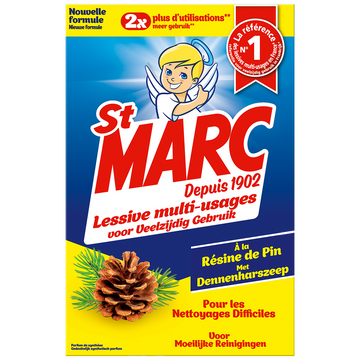 Lessive poudre à la résine de pin Saint Marc paquet 1,4kg