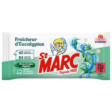 Lingettes fraicheur eucalyptus ST MARC x42
