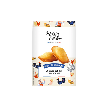Madeleines nature pur beurre oeufs plein air Maison Colibri - x10 sachets - 250g