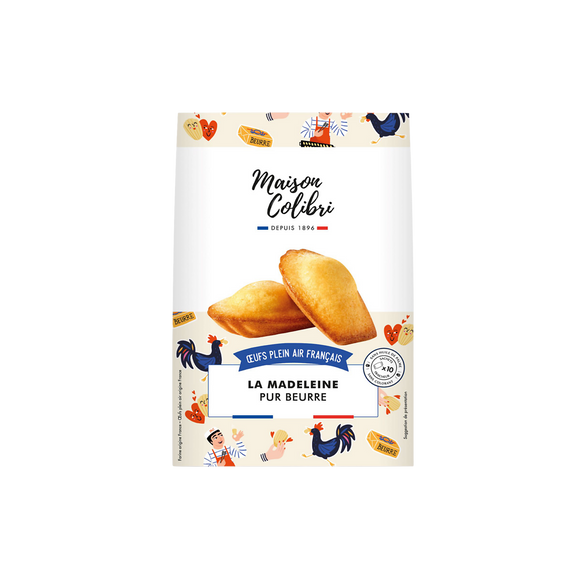 Madeleines nature pur beurre oeufs plein air Maison Colibri - x10 sachets - 250g