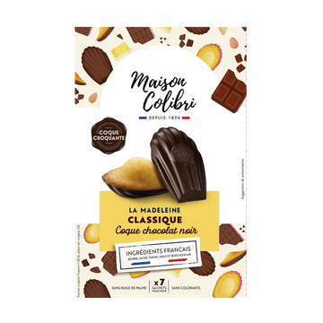 Madeleines classique coque chocolat noir COLIBRI 182g