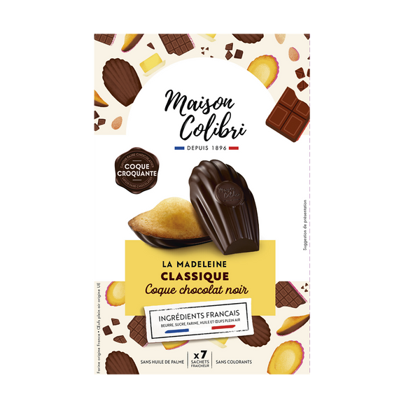 Madeleines classique coque chocolat noir COLIBRI 182g