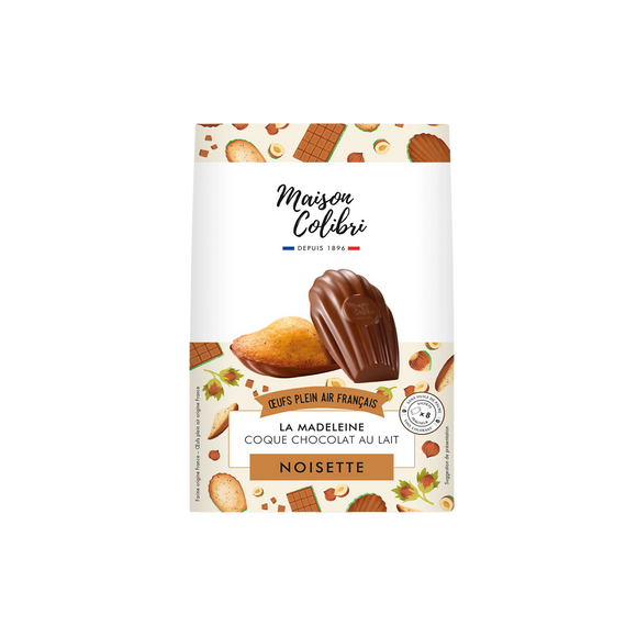 Madeleines noisette coque au chocolat au lait Maison Colibri - x8 sachets - 240g