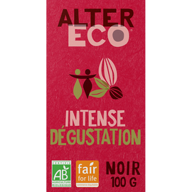Chocolat noir intense bio ALTER ECO, tablette de 100g