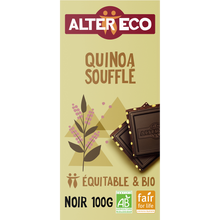 Chocolat noir bio Quinoa soufflé ALTER ECO - Tablette 100g