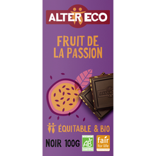 Chocolat noir fruit passion Bio ALTER ECO, tablette de 100g