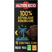 Chocolat noir République Dominicaine 100% bio ALTER ECO, 90g