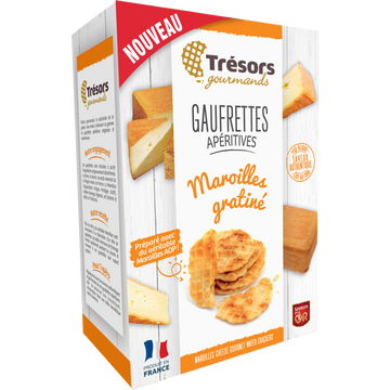 Gaufrettes apéritives maroilles gratiné TRESOR GOURMANDS, 60g