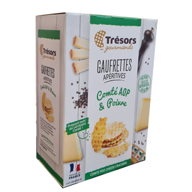 Gaufrettes apéritives comté poivre TRESOR GOURMANDS, 60g