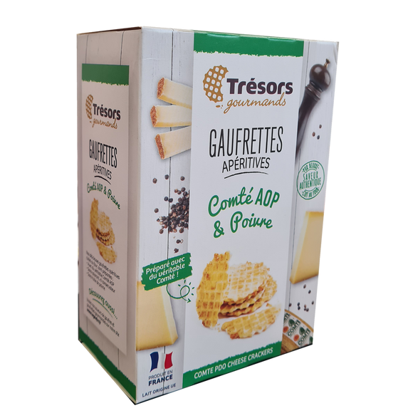 Gaufrettes apéritives comté poivre TRESOR GOURMANDS, 60g