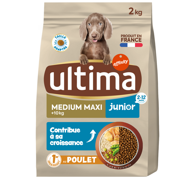 Croquettes pour Chien Medium Junior Maxi ULTIMA 2Kg