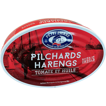 Pilchard harengs tomate & huile msc PETIT PIERRE 1/2 367g