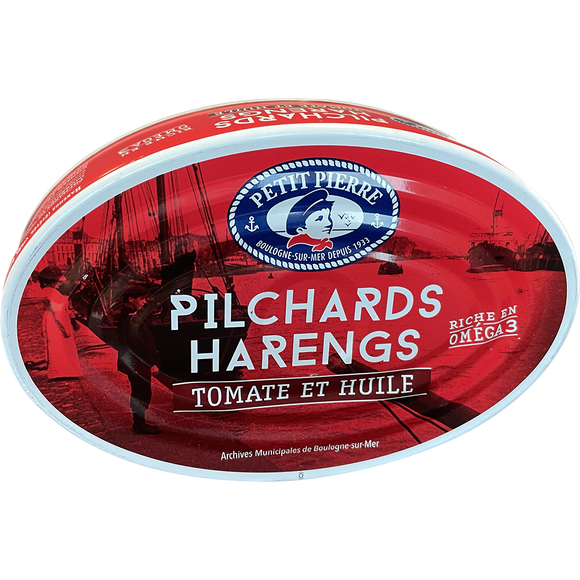 Pilchard harengs tomate & huile msc PETIT PIERRE 1/2 367g