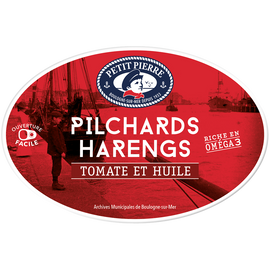 Pilchard harengs tomate & huile msc PETIT PIERRE 1/2 367g