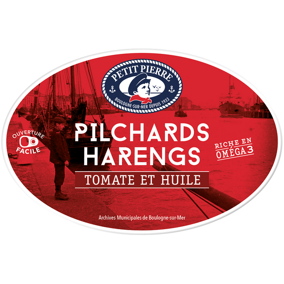 Pilchard harengs tomate & huile msc PETIT PIERRE 1/2 367g