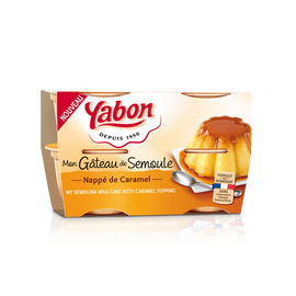 Gâteau de semoule au caramel YABON, 4x125g