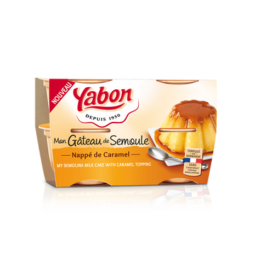 Gâteau de semoule au caramel YABON, 4x125g