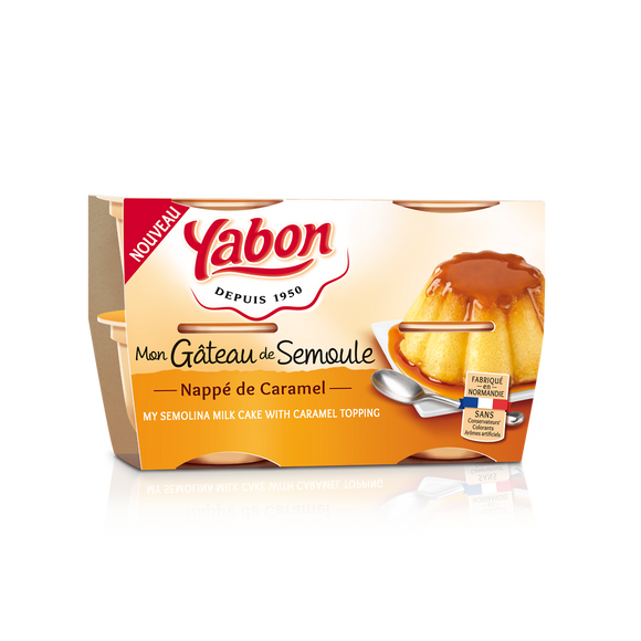 Gâteau de semoule au caramel YABON, 4x125g