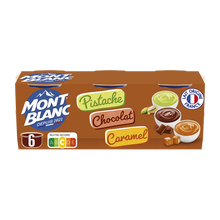 Crème dessert Coupelles Caramel, Chocolat, Pistache RÉCRÉ O'LÉ 6x125g