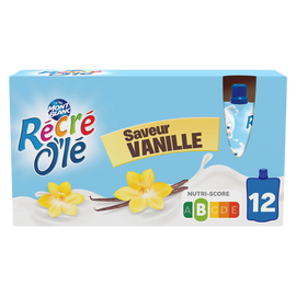 Goûter laitier Gourdes Saveur Vanille RÉCRÉ O'LÉ 12x85g