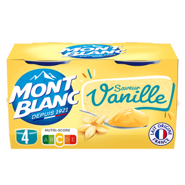 Crème dessert Coupelles Vanille MONT BLANC, 4x125g