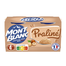 Crème dessert Coupelles Praliné MONT BLANC, 4x125g