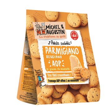 Sablés salés apéritif Parmigiano AOP MICHEL & AUGUSTIN 100g
