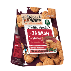 Biscuits apéritif à la charcuterie Bayonne MICHEL ET AUGUSTIN 90g