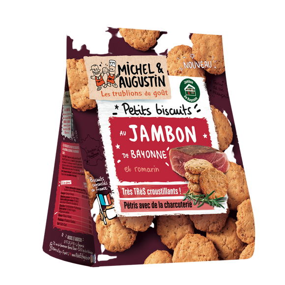Biscuits apéritif à la charcuterie Bayonne MICHEL ET AUGUSTIN 90g