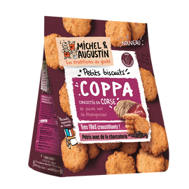 Biscuits sablés apéritif à la coppa et au poivre noir, MICHEL ET AUGUSTIN, 90g