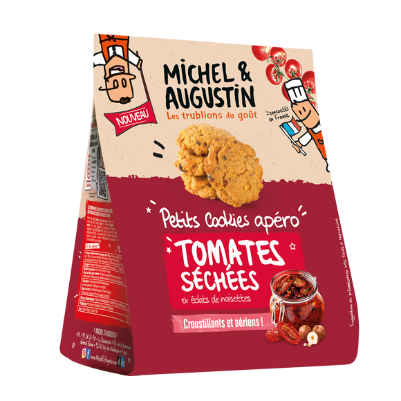 Petits cookies salés tomates séchées noisettes MICHEL & AUGUSTIN, 90g