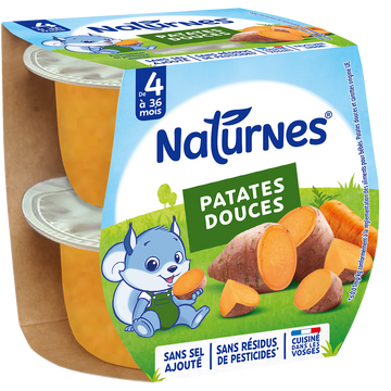 Patates Douces dès 4 mois NATURNES 2x130g