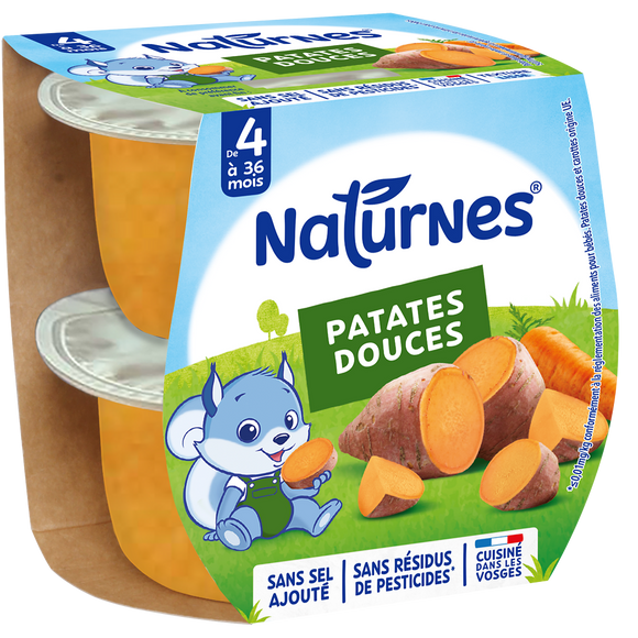 Patates Douces dès 4 mois NATURNES 2x130g