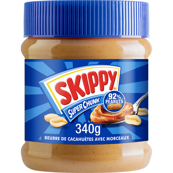 Beurre de cacahuète super crunchy SKIPPY - pot de 340g