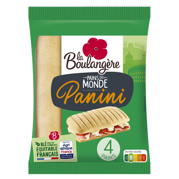 Pain panini LA BOULANGERE - x4 - 300g
