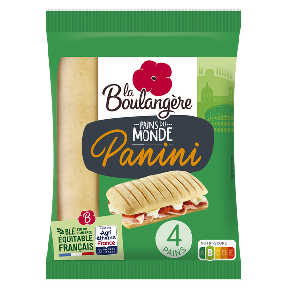 Pain panini LA BOULANGERE - x4 - 300g