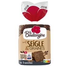Pain de mie grandes tranches farine de seigle LA BOULANGERE - 12 tranches - 500g