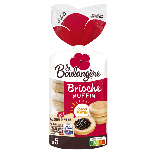 Brioche muffin LA BOULANGERE x5 250g