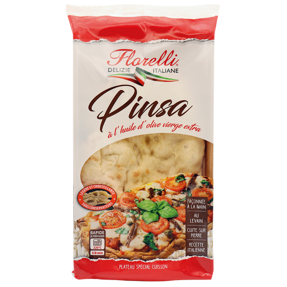 Pinsa romana,pain de farine hle olive vierge FLORELLI 230g