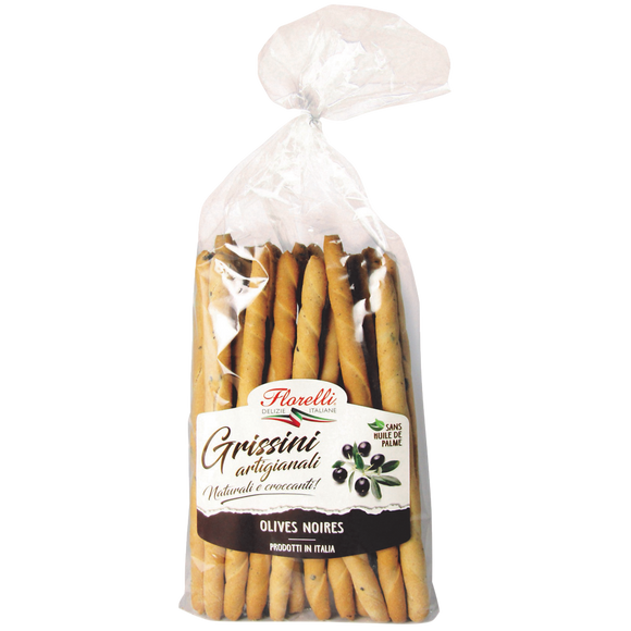 Grissini artigianali aux olives noires FLORELLI, 300g