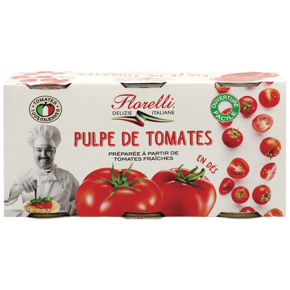 Pulpe de tomates FLORELLI 3x400g