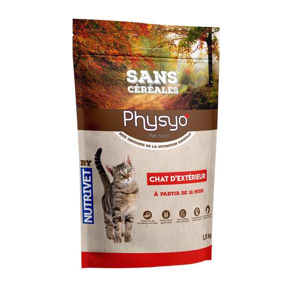 Croquettes chat adulte truite sans céréales PHYSYO - 1,5 kg